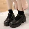 Shoes for Women  Spring and Autumn Women's Pumps Mary Jane Round Toe Shallow Mouth Mid Heel One Word Buckle Shoes Women