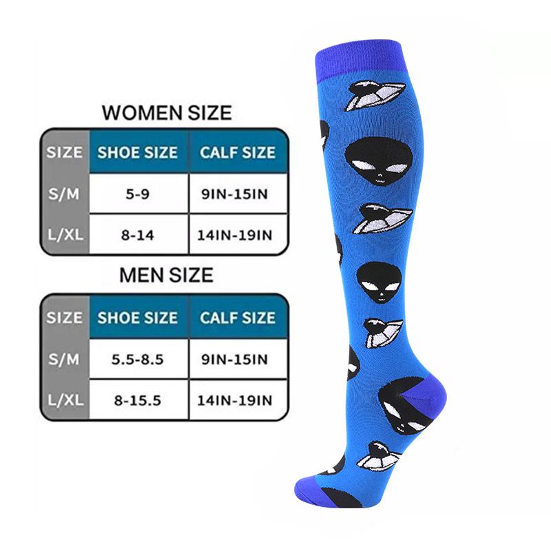 58Styles Men Women Compression Socks Fit Outdoor Sports Compression Socks For Anti Fatigue Pain Relief Knee Varicose Veins Socks