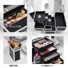 Joligrace Makeup Large Professional Cosmetic Storage Makeup Box with Cosmetic Makeup Nail Cosmetic Lockable Box, Capacity, Grade, Box, Mirror, 3-Tier