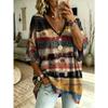 Damska koszulka V-neck w dużym rozmiarze, retro casualowy top, z nadrukiem, modny i wszechstronny, można prać w pralce.