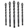 10 Pcs Crucifix Hex Tile Bit Set Hexagon Shank Crucifix for Triangle Drill Hig