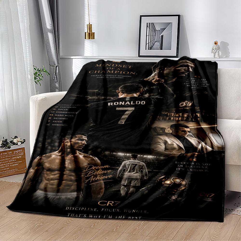 Ronaldo's Soccer Legacy Blanket Soft & Cozy Suitable for Sofa Bed Bedding Four Seasons Universal Warmthful Decor