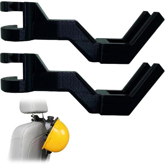 2 Pack Hard Hat Holder for Truck Seat,Headrest Hooks for Car,Quick Install