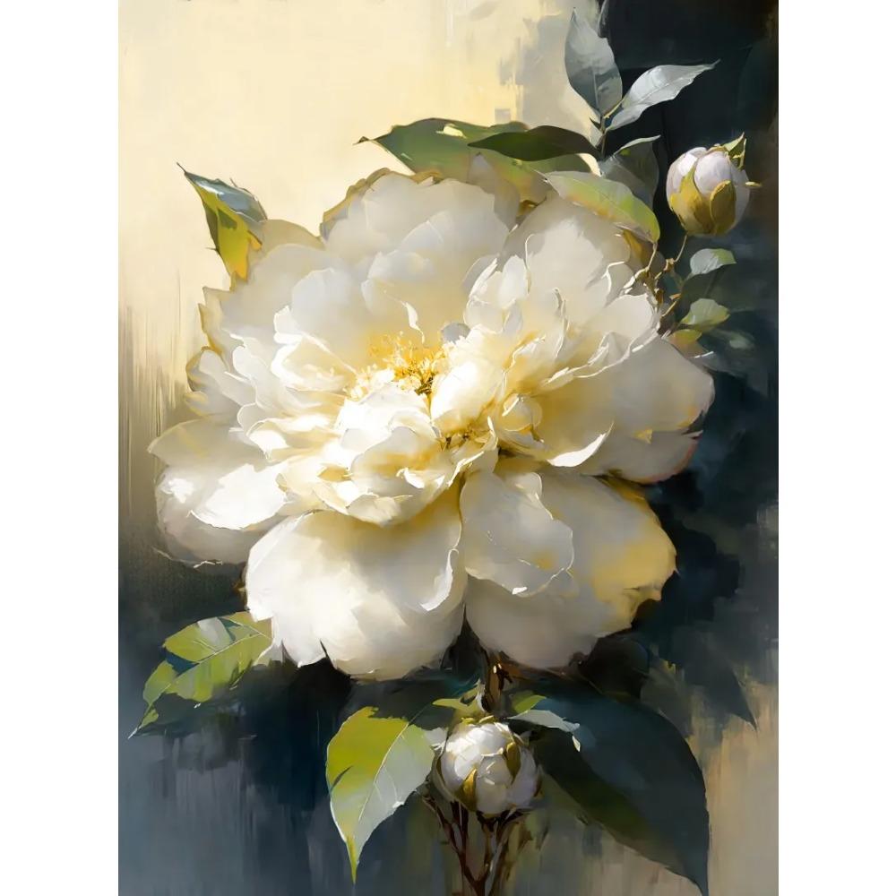 Big Flower Oil Paintings Print On Canvas Living Room Wall Art Decor Prints Modern Design Floral Posters Artwork