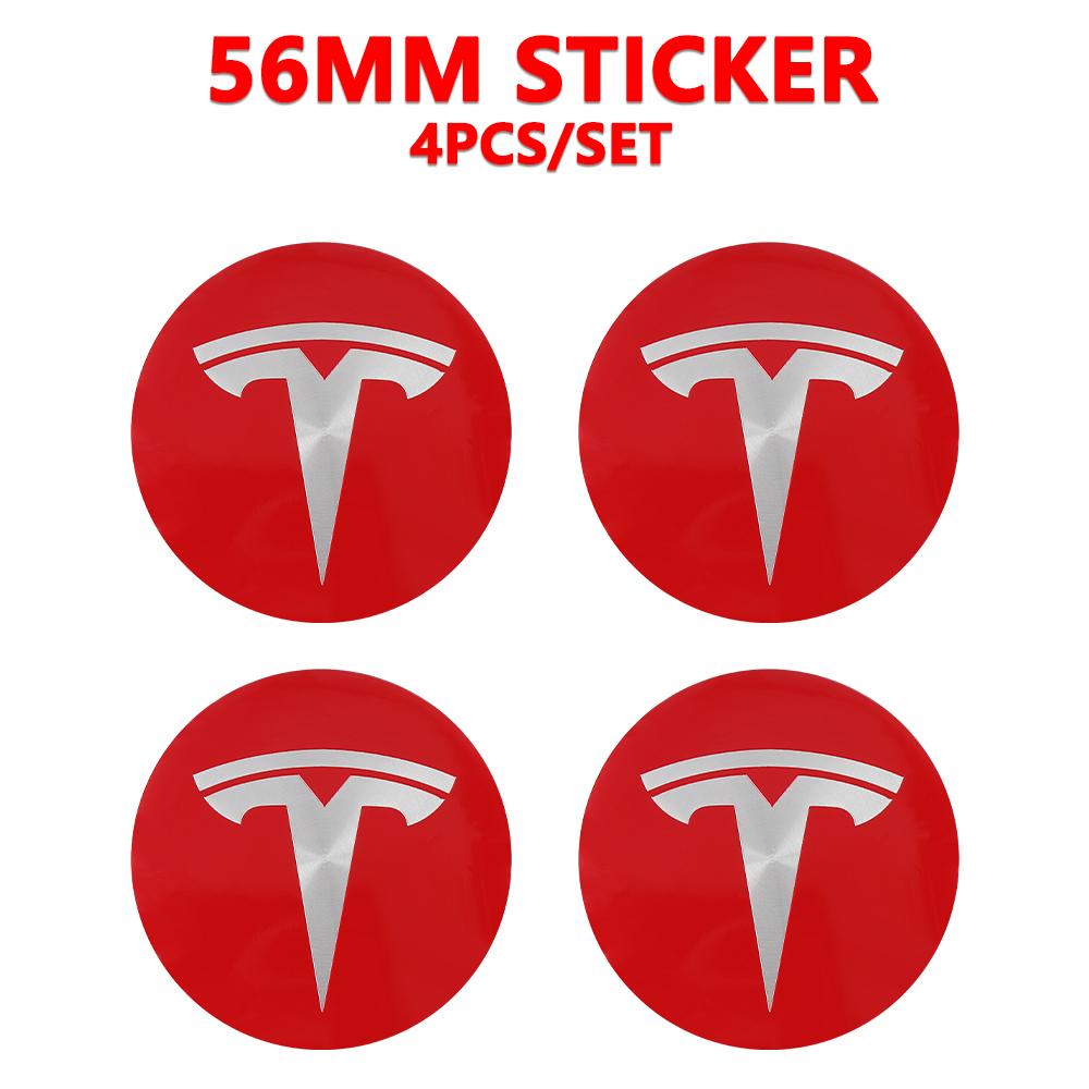 4Pcs 56mm Car Wheel Center Hub Caps Emblem Sticker for For Tesla Model 3 Y S X 2021 Roadster Cybertruck Juguete WYE K80 SpaceX