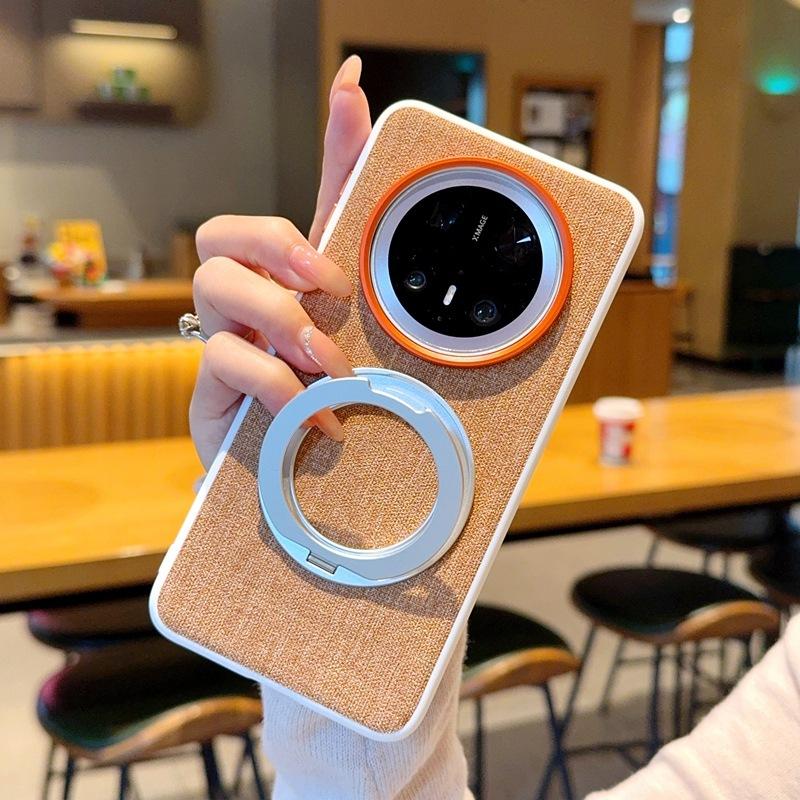 Applicable To iQOO15Ultra Cloth Pattern Mobile Phone Case Metal Lens iQOO15 Fabric Magnetic Case Wireless Charging 5g