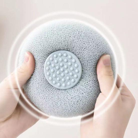 Sunflower Suction Cup Bath Scrub Sponge Deep Exfoliating Massage Skin Pampering Bath Sponge Shower Gel Foam Maker