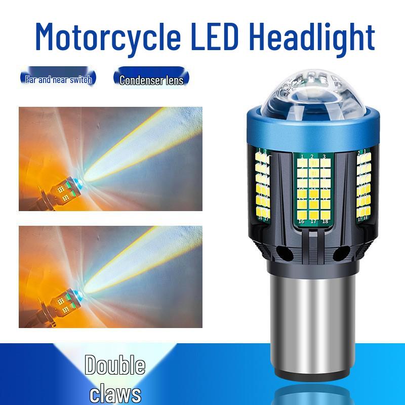 Universelle LED-Motorrad-Scheinwerferlampe, Super Hell 12V-80V, Fernlicht/Abblendlicht, Zweipolig/Dreipolig H4 Modifikation