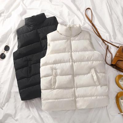 Frauen Herbst Winter Leichte Weste Taschen Weibliche Winddicht Warme Weiße Ente Unten Unten Jacke Mantel Ärmel