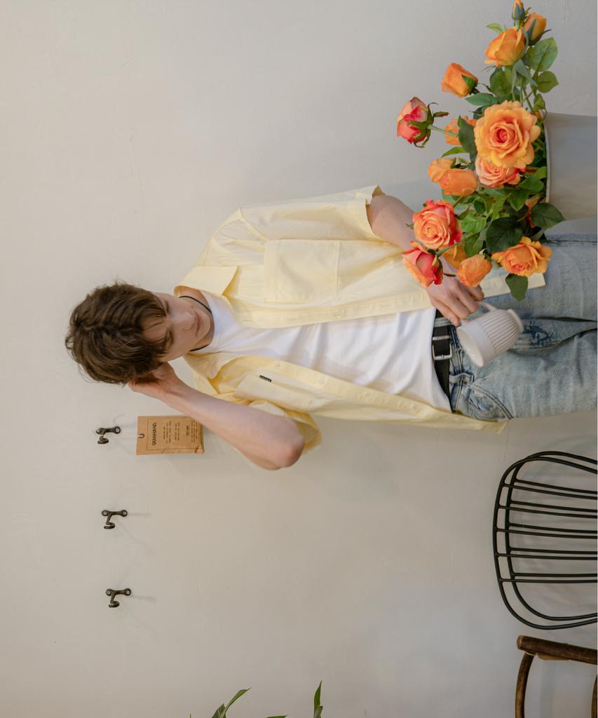 Leunnes Breeze Linen Short-Sleeve Shirt / Lemon