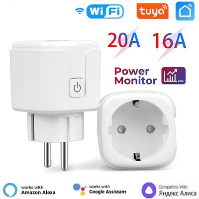 Smart Socket EU16A/20A Wifi Smart Plug With Power Monitoring Smart Life APP Remote Control Support Google Assistant Alexa