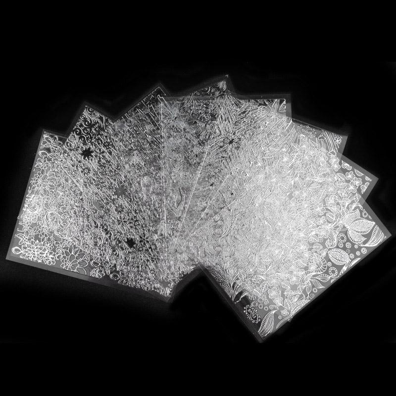 

8 шт. золотые линии водные наклейки наклейки для лица мраморный узор слайдер для ногтей украшение для дизайна ногтей 8PC серебряный