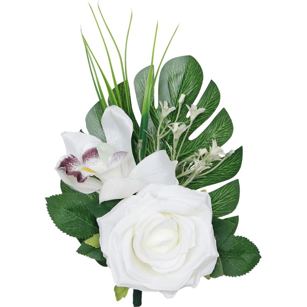 

Outdoor Artificial Chair Back Flower Aisle Flower Arrangement For Weddings Church Ceremony Party Chair Decor White#0