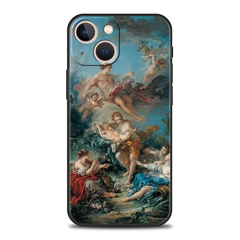 

Classical Aesthetic Art Phone Case For iPhone 16 15 14 11 Pro Max 12 13 7 8 Plus X XR XS SE 2020 Soft Black Cover iPhone 11 Pro