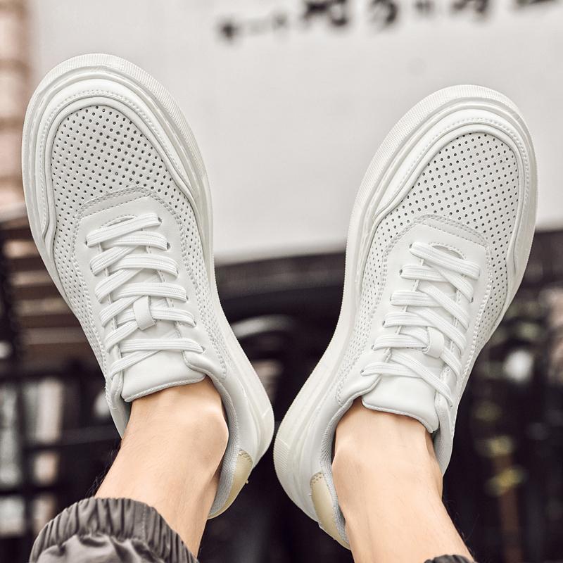 Platform Elevator Shoes Men Chunky Skate Board Shoes Sneakers Thick Sole Hidden Height Enhancing Increase Sports Casual Shoes