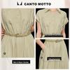 Wudao Tencel Linen Blend Short-Sleeve Shirt Dress with Belt