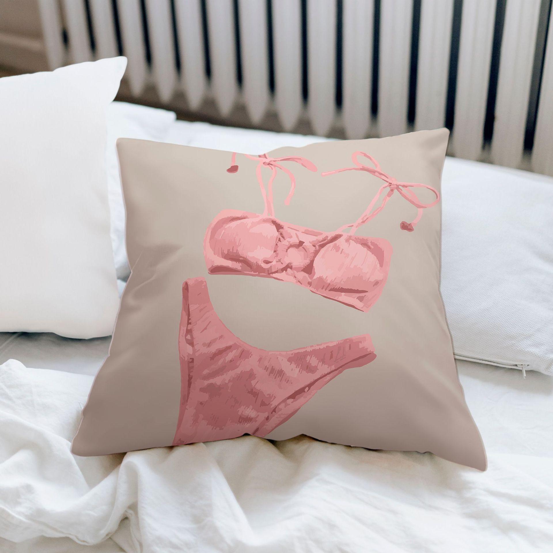 Morandi розовая красота автомобильная подушка для поясницы диванная подушка прикроватная — фото 5