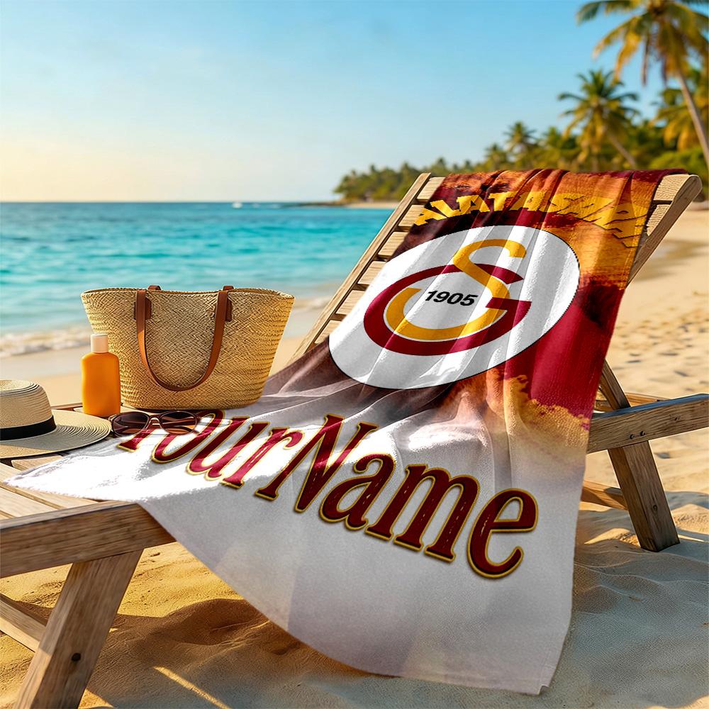 Galatasaray Customize Your Name Beach Towel Soft Durable Quick-Dry Suitable for Swimming Gym Camping Yoga Vacation