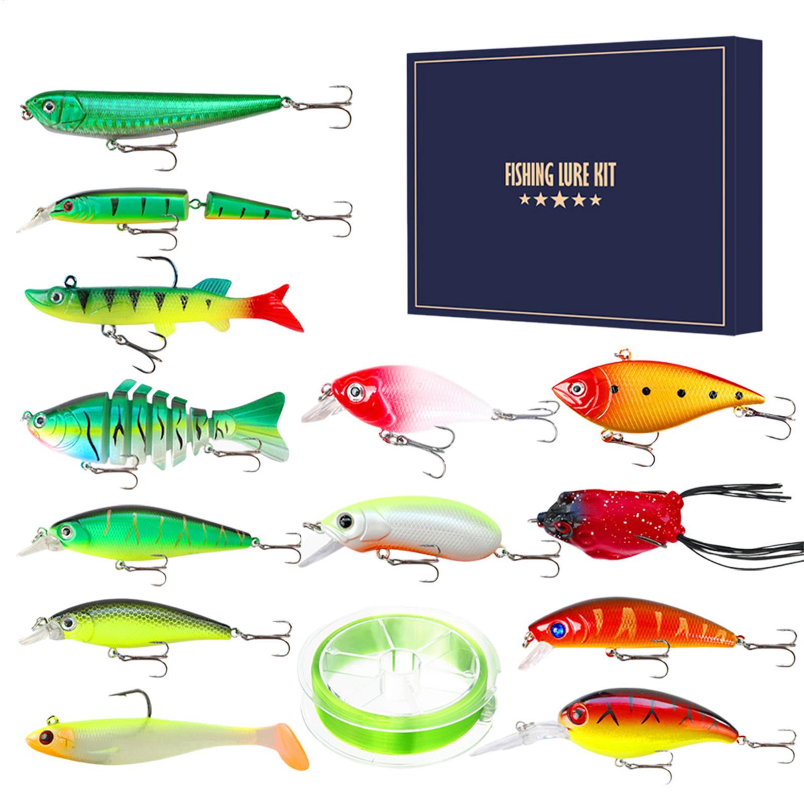 Fishing Lure Set Artificial Lure Fishing Gear Kit for Outdoor Saltwater Freshwater River Lake Pond Vacation Family Night