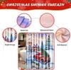 Christmas Shower Curtain For Bathroom Winter Holiday Vintage Fabric Xmas Red Truck Farmhouse Snowman Shower Curtain Waterproof