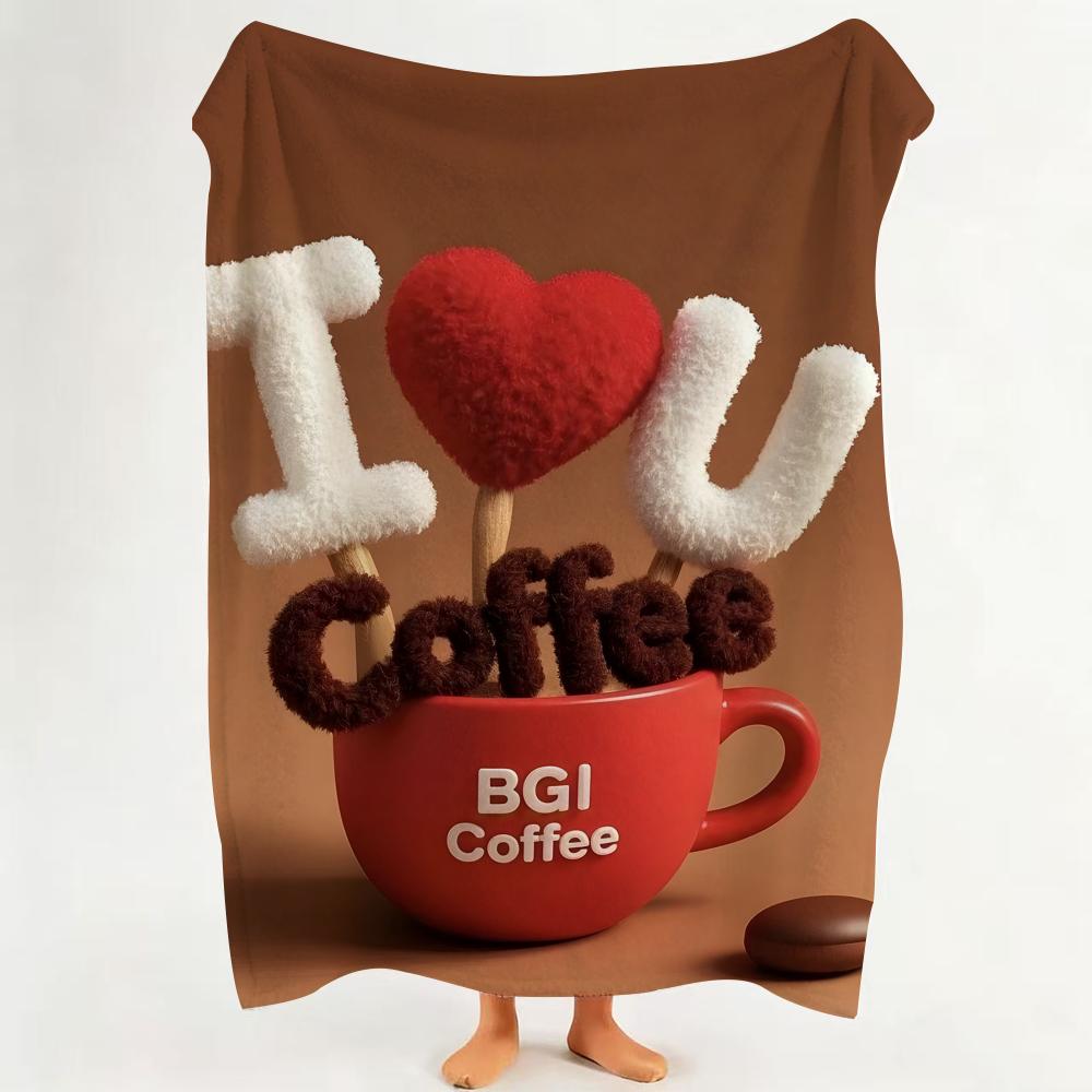 Poster C Creative C Coffee P Poster Throw Flannel Throw Blanket Suitable for Sofa Living Room Bedroom