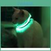 Adjustable Size Usb Rechargeable Led Pet Collar For Cats And Dogs Nylon Material