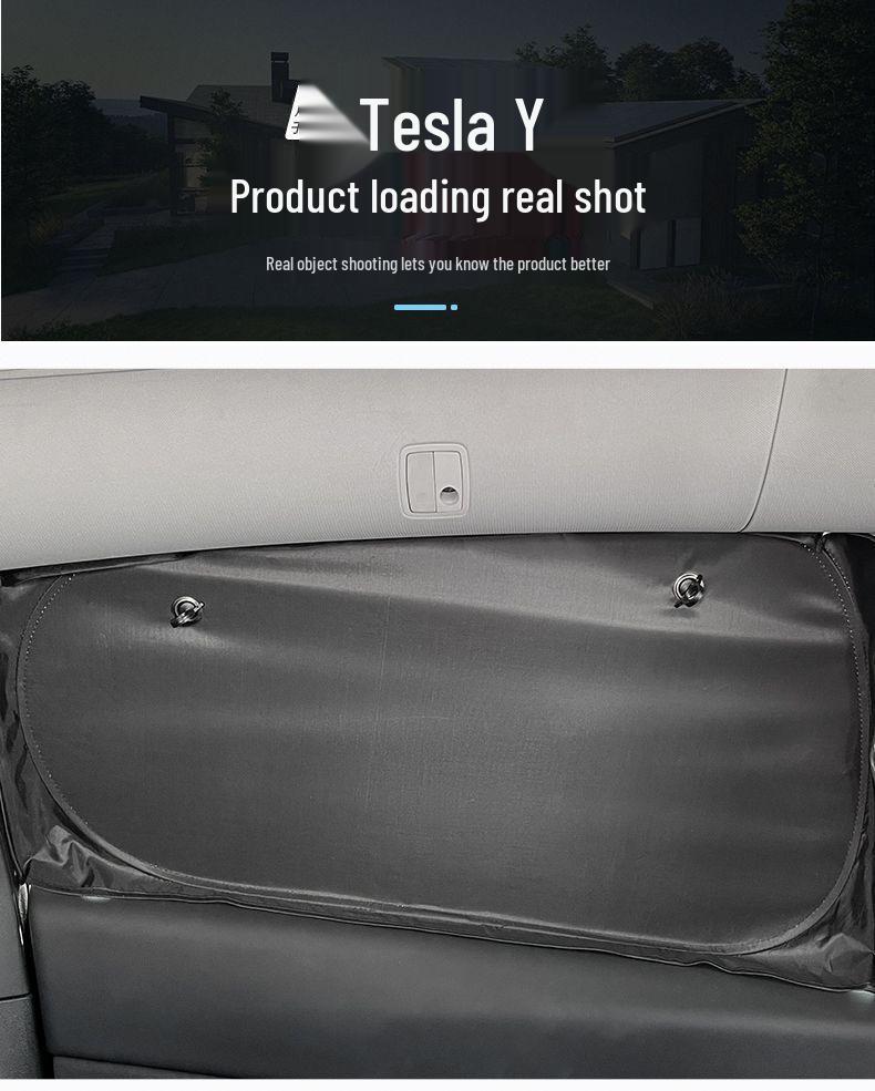 Tesla Model 3/Y Privacy Sunshade: Opaque Side Window Protection with Suction Cup - Heat Insulation & Anti-Peeping