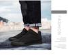 Men's Trendy All-Black Canvas Sneakers for Summer, Work, and Skateboarding.