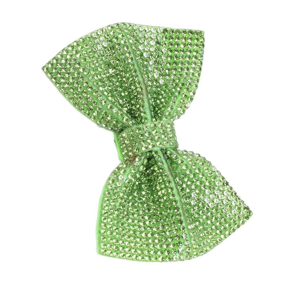 2pcs Sparkly Sequin Glitter Hair Bows Handmade Crystal Rhinestone Bows For Women