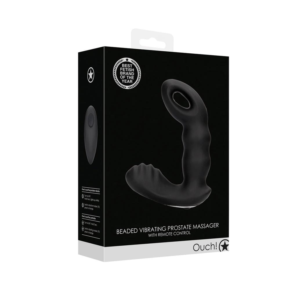 Ouch! - Vibrating Prostate Massager with Beads and Remote Control