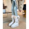Women's soft elastic thick sole winter warm cold padded snow boots non-slip wear outdoor leisure sports high cotton boots