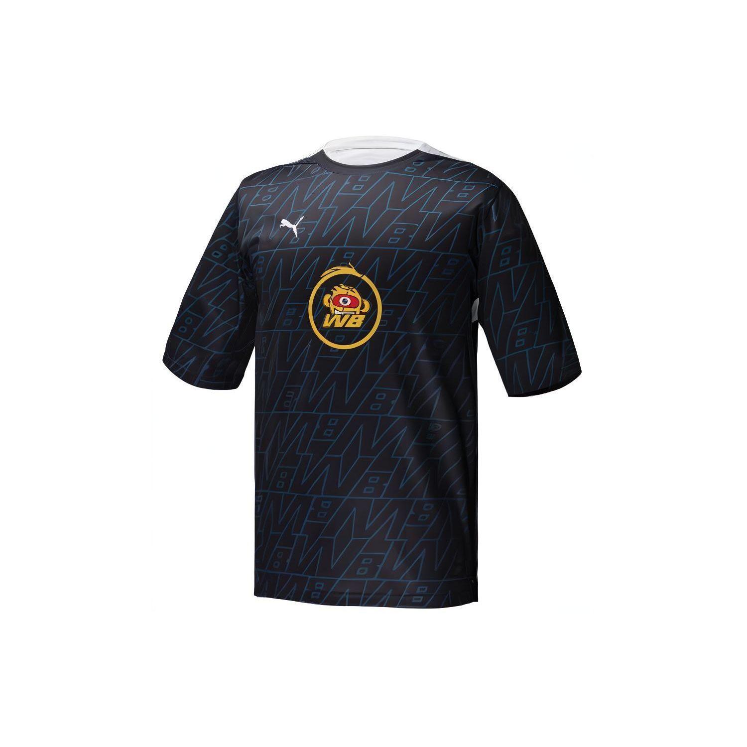 

Puma Однотонная футболка с круглым вырезом, принтом логотипа команды, коротким рукавом, унисекс, черная 605762-15 M