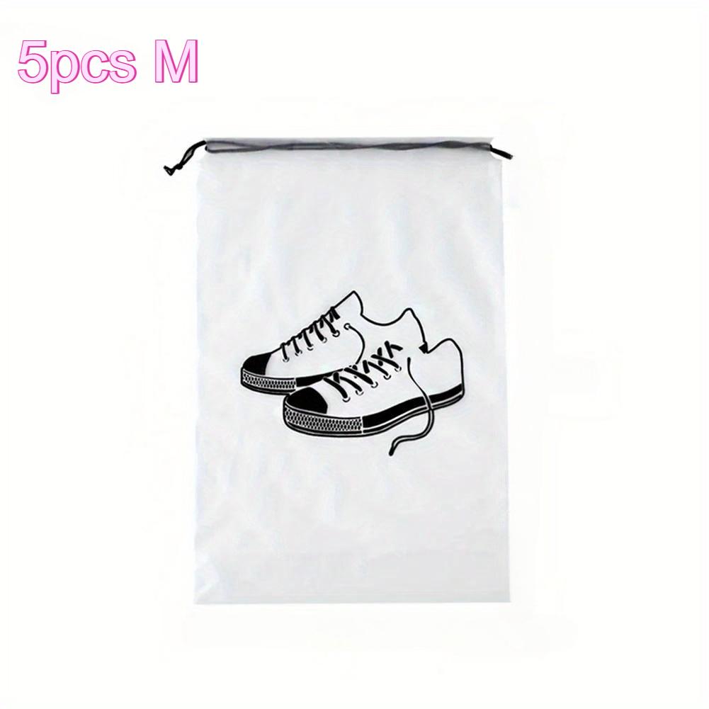 5pcs Shoe Storage Bags Dustproof - Travel Drawstring Shoe Pouches for Luggage,Dust Covers for Sneakers,Gym & Closet Organization