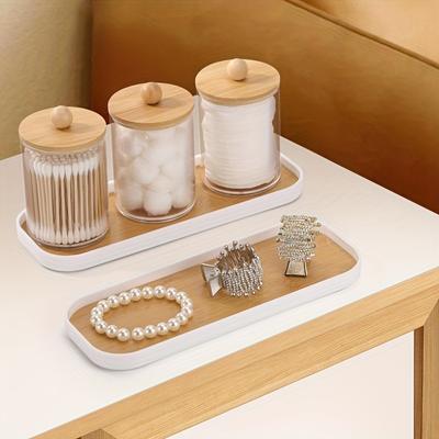 Small Bathroom Vanity Tray for Countertop Makeup Perfume Jewelry Decor Candle Keys, Small Kitchen Tray for Soap Dispenser