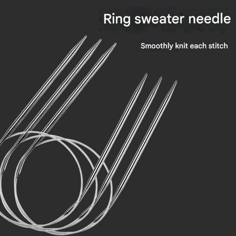 Circular Knitting Needle 100cm Length With Random Color Stitching Markers Ideal For Sweaters And Shawls