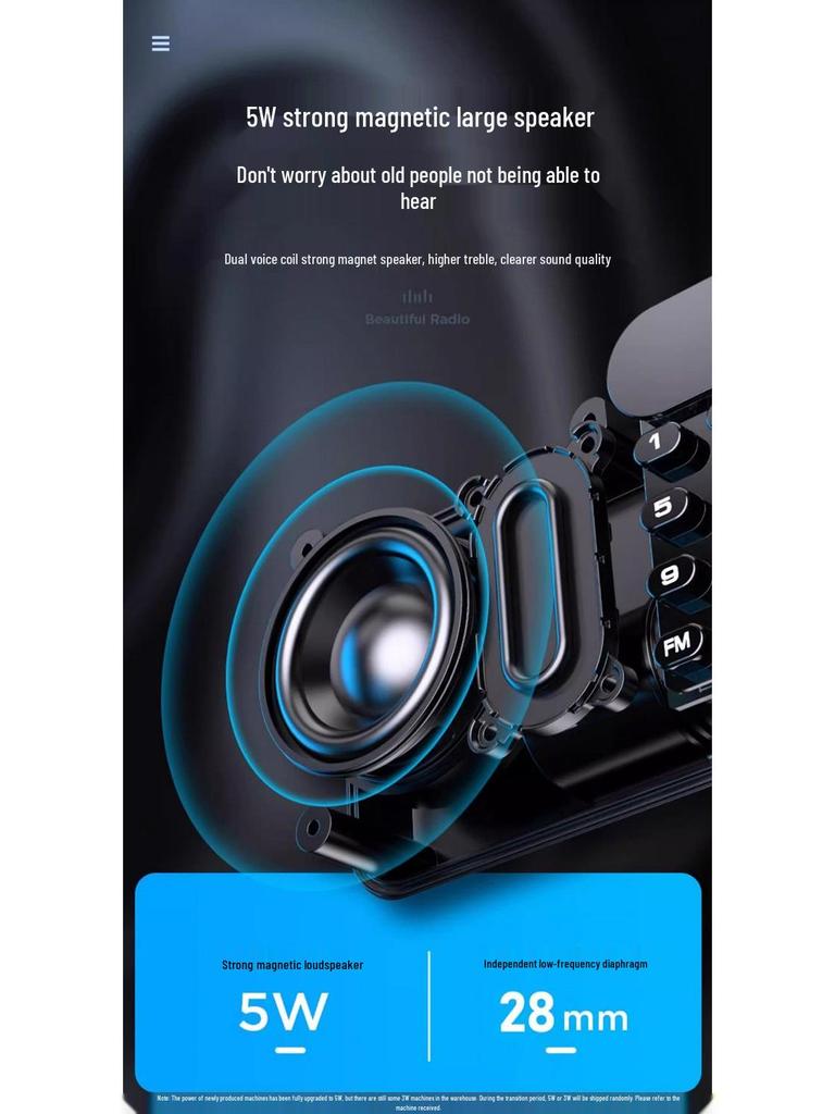 Keling Portable Rechargeable FM Radio & Music Player with Storytelling & Opera Functions