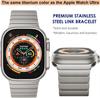 Ultra 2 1 Titanium Color For Apple Watch Ultra 49mm 45mm 44mm 42mm Luxury Bracelet iWatch 46mm 41mm 8 9 10 Stainless Steel Band