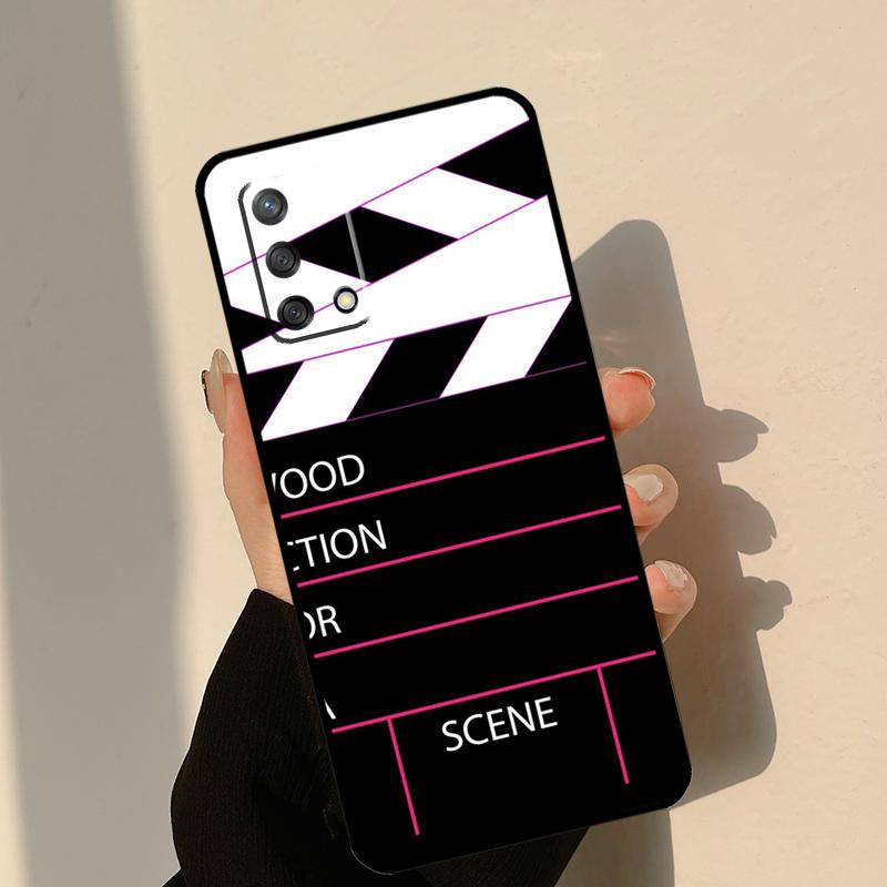 Clapper Board Case For Oppo A80 A60 A40 A15 A16 A17 A57 A94 A74 A54 A76 A96 A18 A38 A58 A78 A98 A6 A5 Pro