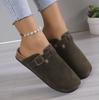 Baotou slippers female couple cork drag wish large size foreign trade Roman shoes casual half drag lazy shoes tide