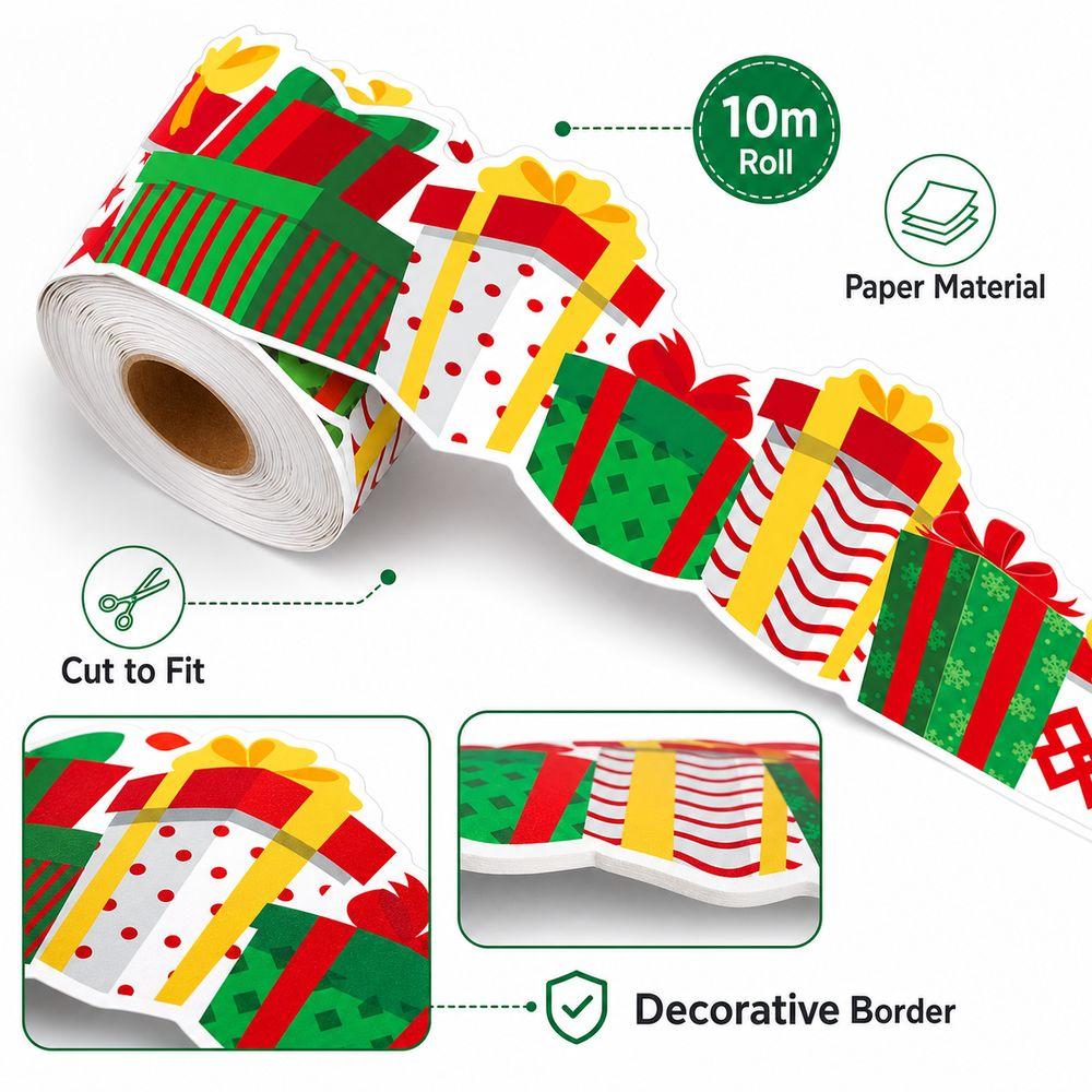 Self-adhesive Christmas Border Roll Cuttable Classroom Border Trim Border Trim  Classroom Decor