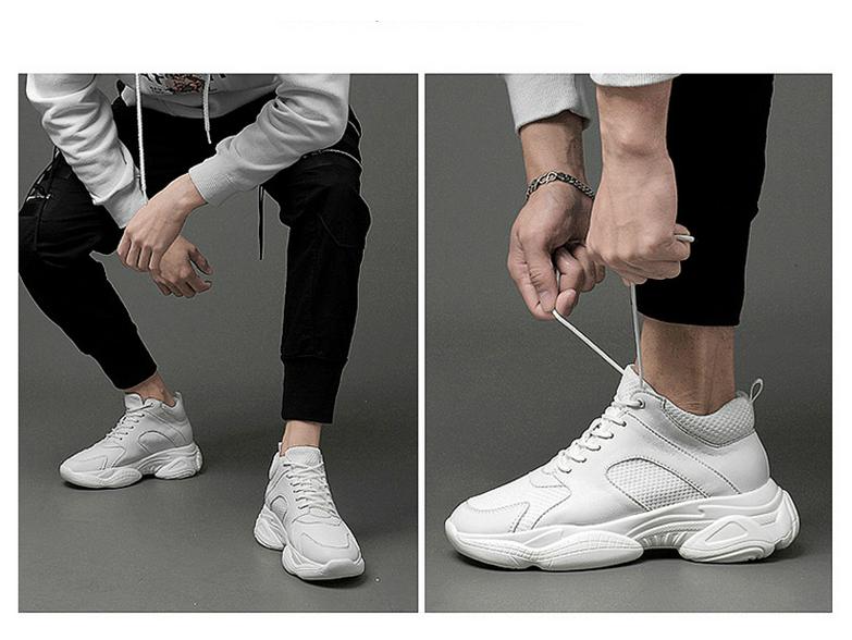 Men's 2022 Summer Height-Increasing Sports Sneakers, Trendy Dad Shoes, 8cm Invisible Lift, Boost Height by 10cm.