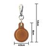 Retro Leather Leather Protective Case Protector KeyRing Keychain Locator Cover for Apple AirTag