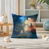 One Piece Straw Hat Pirates Anime Plush Pillow Cover Soft Short Plush Cushion Cover For Sofa Bedroom Home Decor Gift Decoration