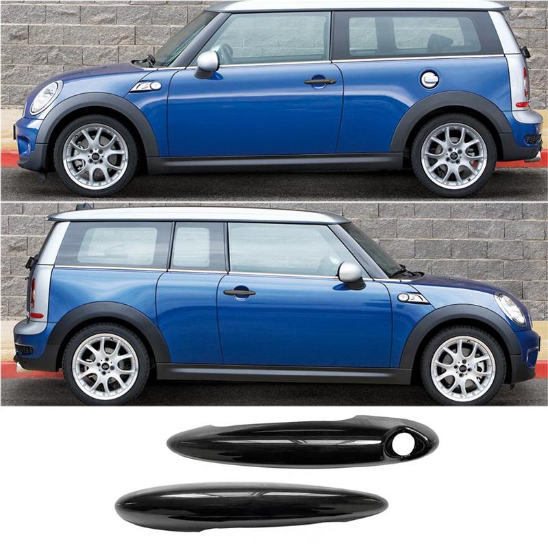 4pcs Side Door Handle Cover Tailgate Trim For Mini Cooper One D S JCW R55 Clubman 4Doors 2007-2014 Grip Bar Anti-scratch Shell