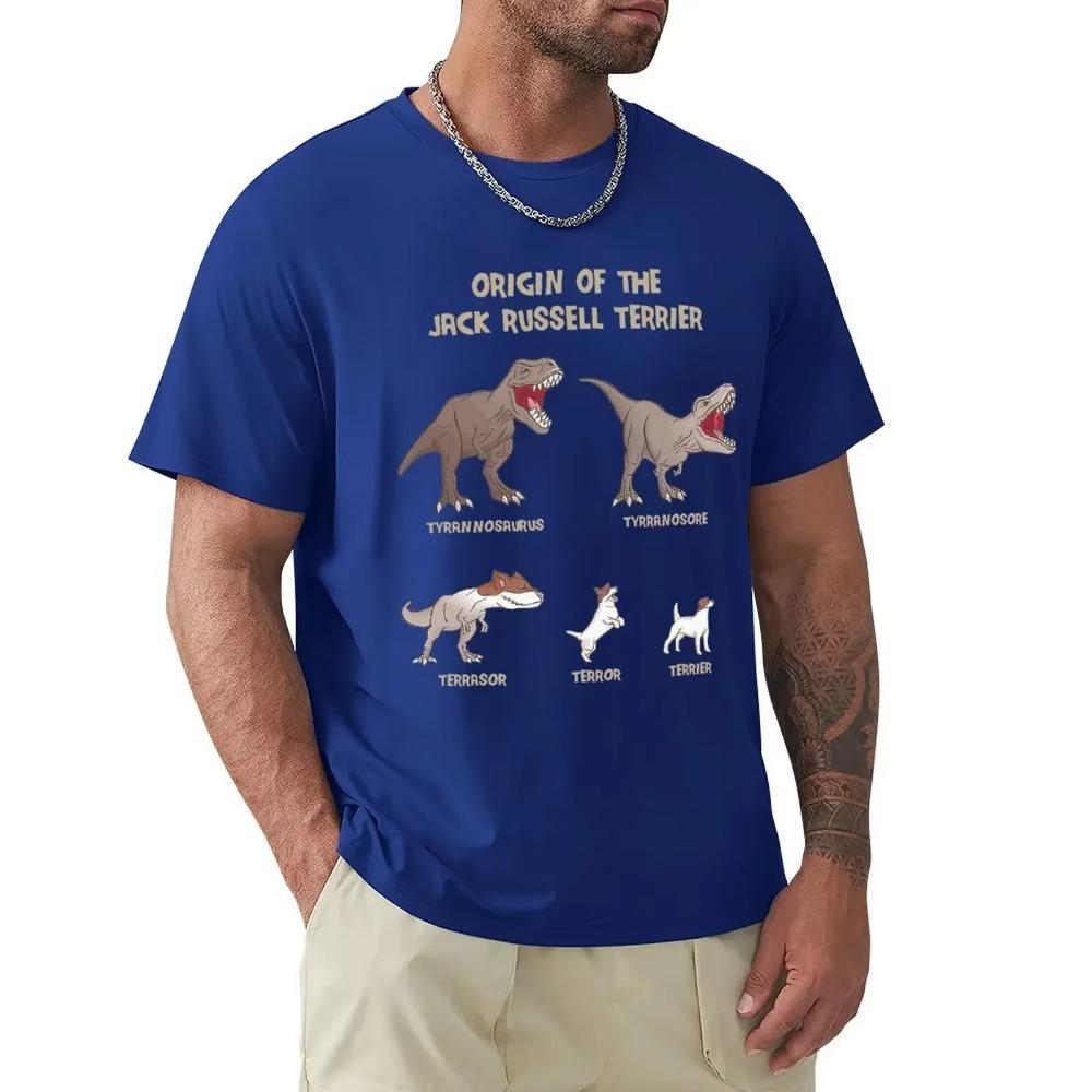 LIDUS Origin Of The Jack Russell Terrier Evolution History Meme Shirt Short Sleeved Tshirt Fashion Cotton T-shirt Tee Shirts