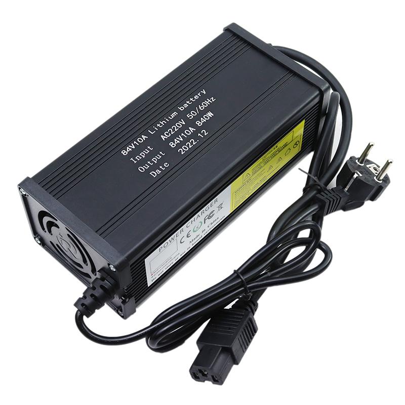 New84V 5A/8A/10A/12A/15A/20A Lithium Battery Charger Aluminum Shell LCD High Power For 20S 72V E-two Wheelers Cell Fast Charging