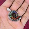 Ammolite Handmade Gemstone Pendant, 925 Solid Sterling Silver Antique Jewelry Pendant, For Engagement Gift