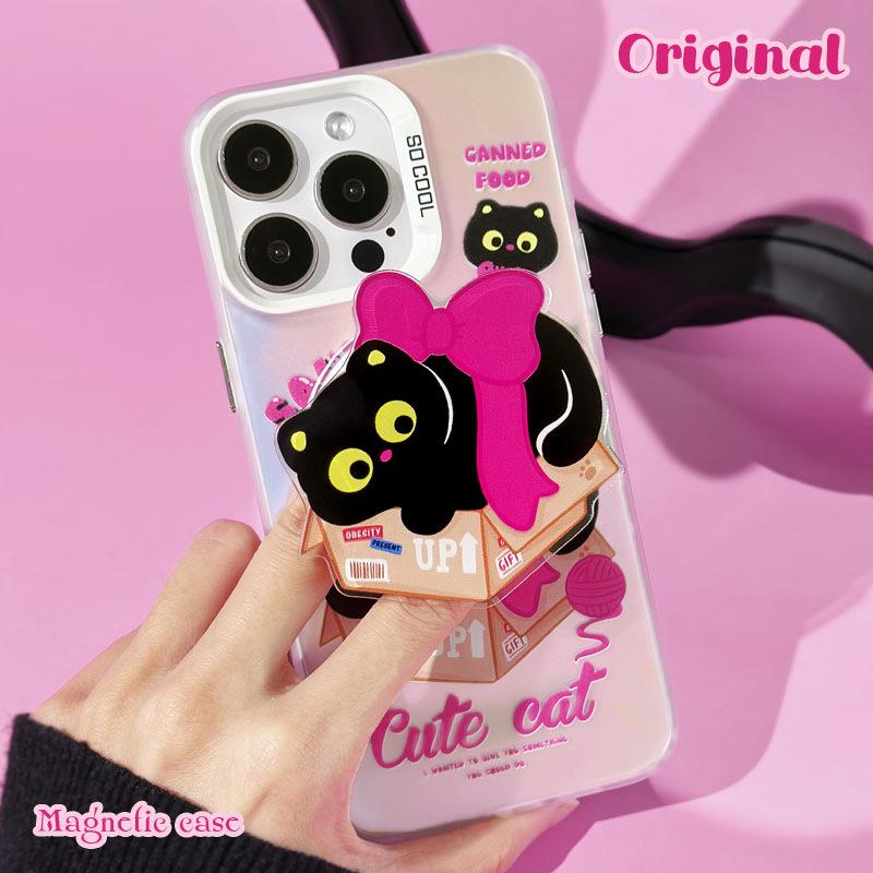 Magnetyczne matowe laserowe etui Zhitai na iPhone 16Pro/14, Huawei Mate60 ze wspornikiem