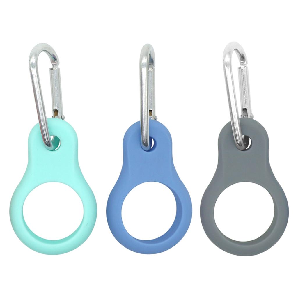 3Pcs Silicone Water Bottle buckles with Carabiner Belt Clip Secure Bottle Hanging Strap Sports Bottle hangers Holder