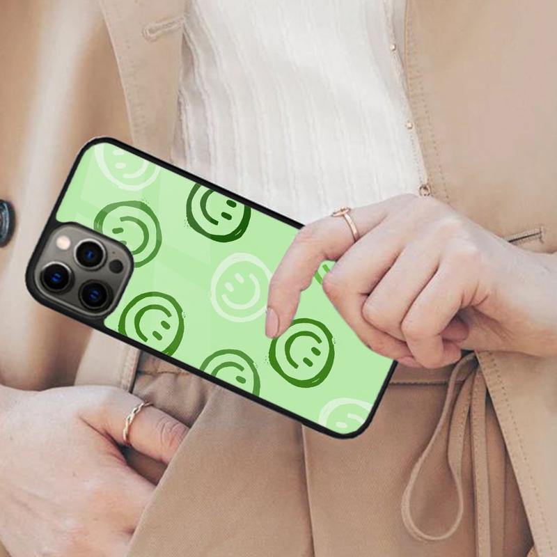 Sage Green Warped Checkered Pattern Magnetic Phone Case For APPLE iPhone 17 Air 16 14 13 12 Pro Max 15 Plus MagSafe Cover